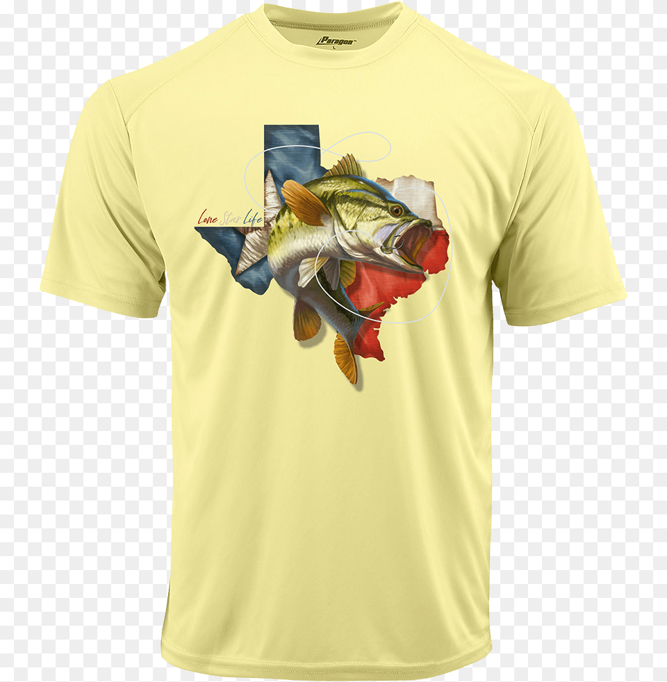 Bass In Texas Active Shirt, Clothing, T-shirt, Animal, Fish Free Png