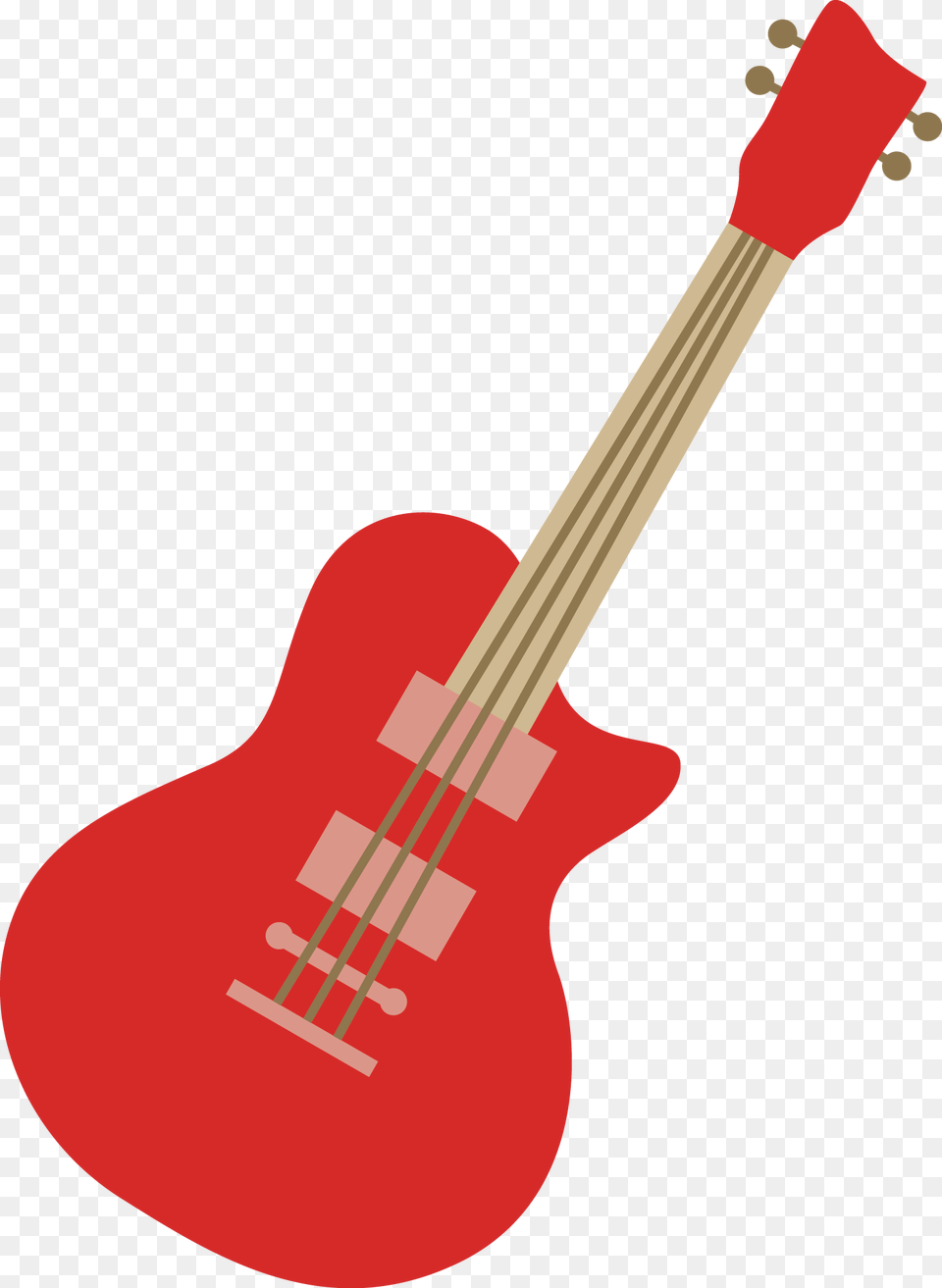 Bass Material Guitar Instrument Vector Musical Clipart Acoustic Guitar Cartoon Red, Bass Guitar, Musical Instrument, Smoke Pipe Free Png Download