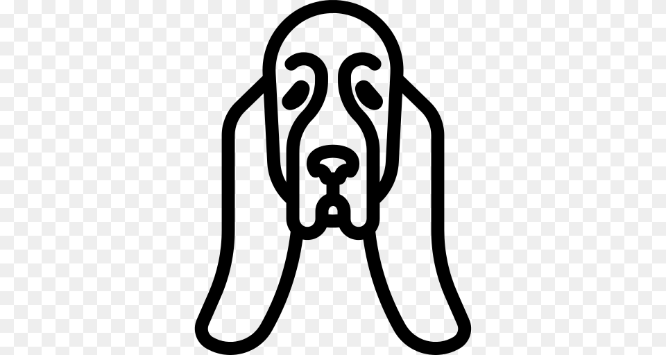 Basset Hound Icon, Gray Free Png