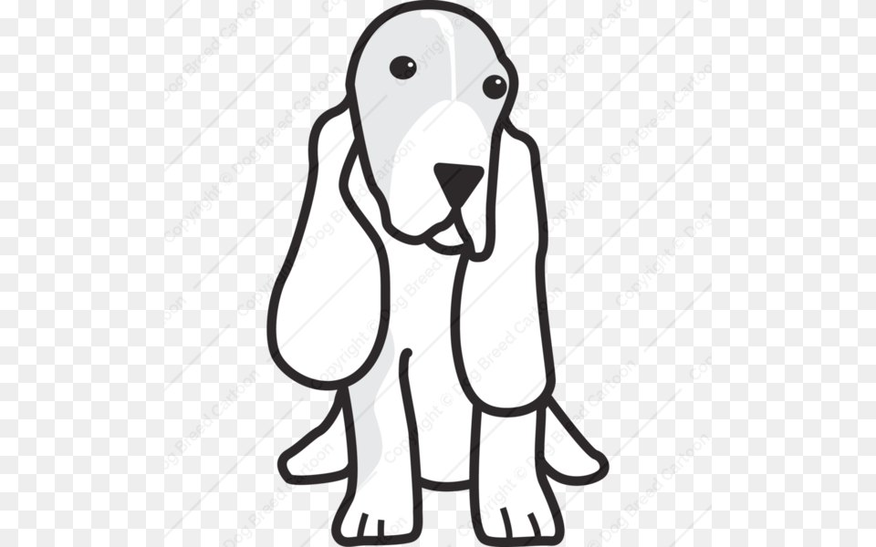 Basset Hound Linear Edition Dog Breed Cartoon Download Your, Animal, Canine, Mammal, Pet Png