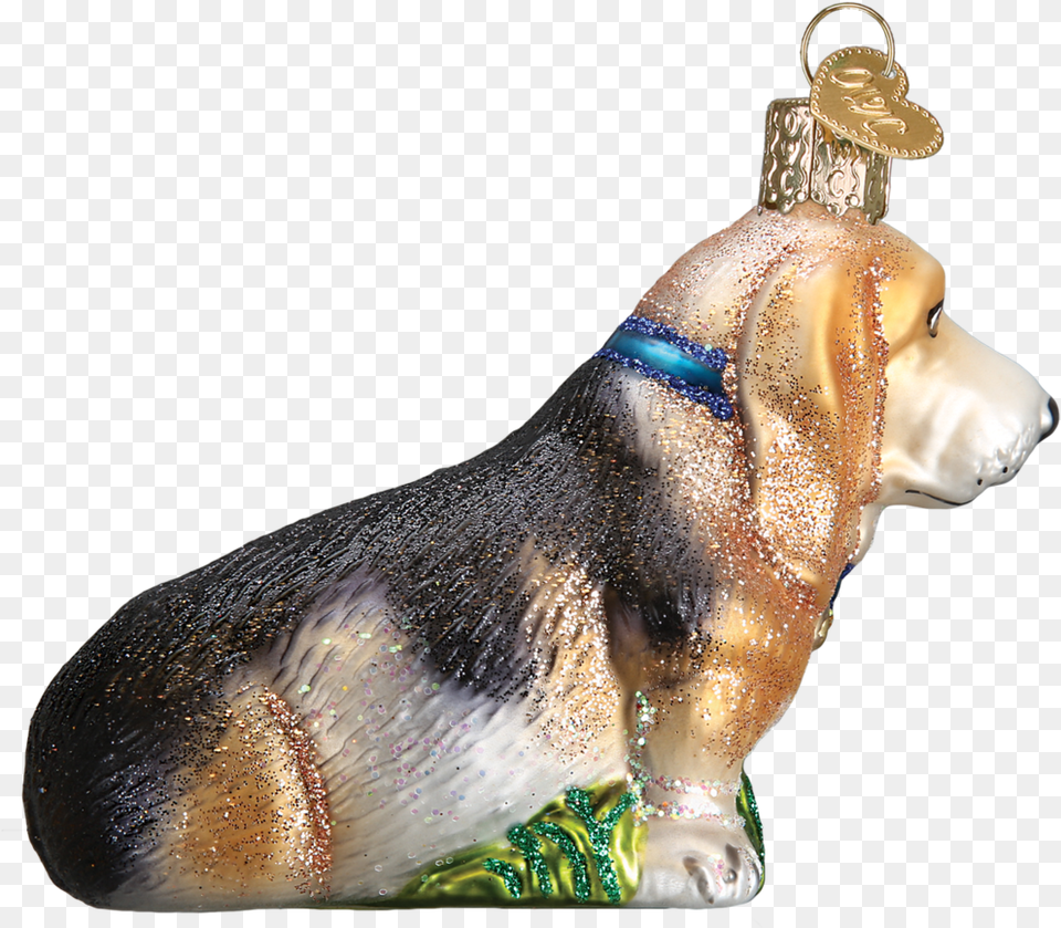 Basset Hound Ornament Bassett Hound Glass Ornament By Old World Christmas, Figurine, Accessories, Person, Female Free Png