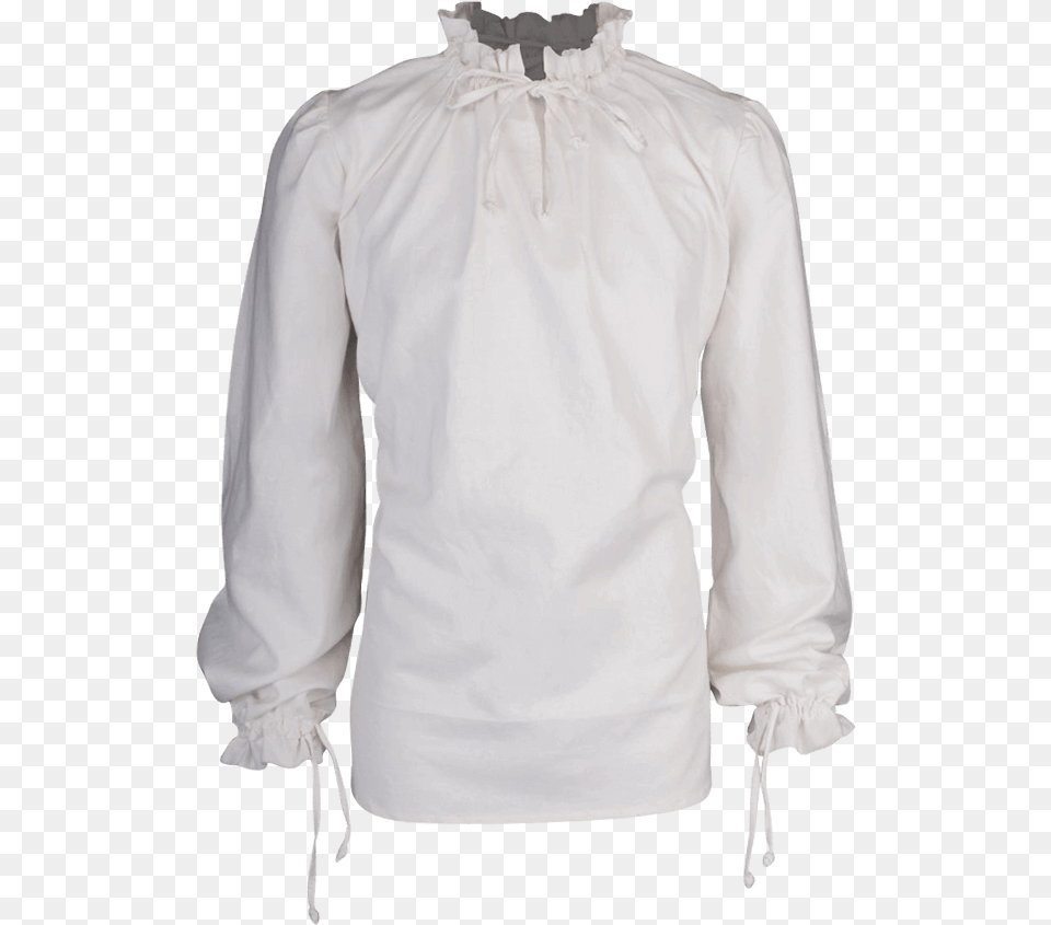 Bastian Linen Shirt White Linen Shirt Medieval, Blouse, Clothing, Long Sleeve, Sleeve Free Transparent Png