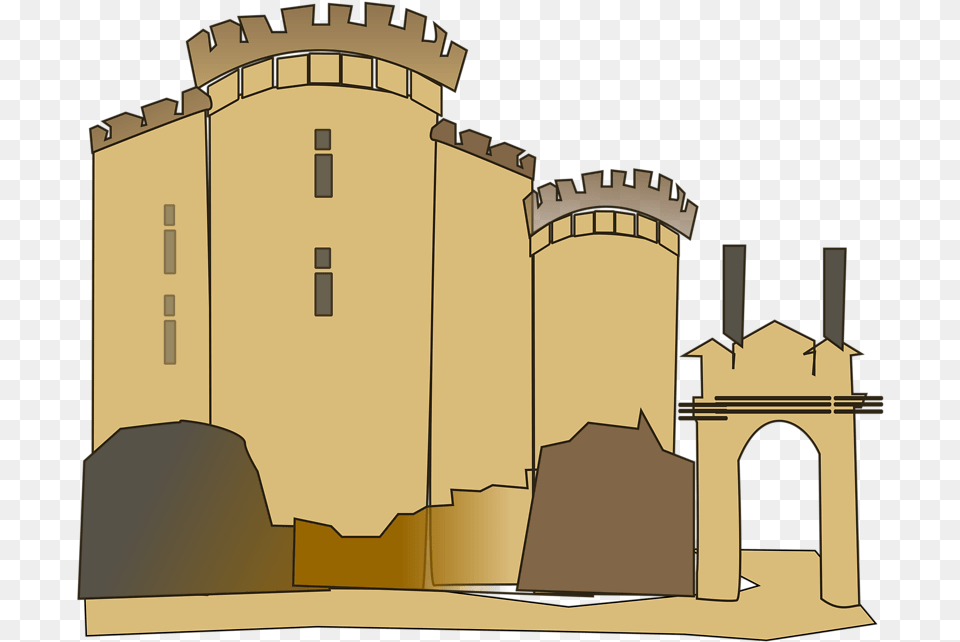 Bastille Castle France Prison Cartoon Storming Of The Bastille Clipart, Architecture, Building, Fortress, Arch Free Png Download