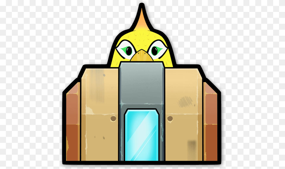 Bastion And Ganymede Peeker Sticker, Box, Cardboard, Person, Carton Free Png Download