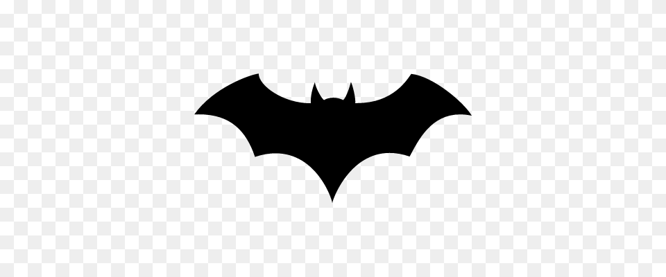 Bat Black Silhouette With Opened Wings Vectors Logos, Gray Free Transparent Png