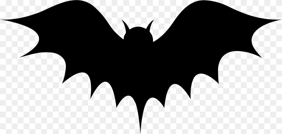 Bat Clipart Silhouette, Gray Png