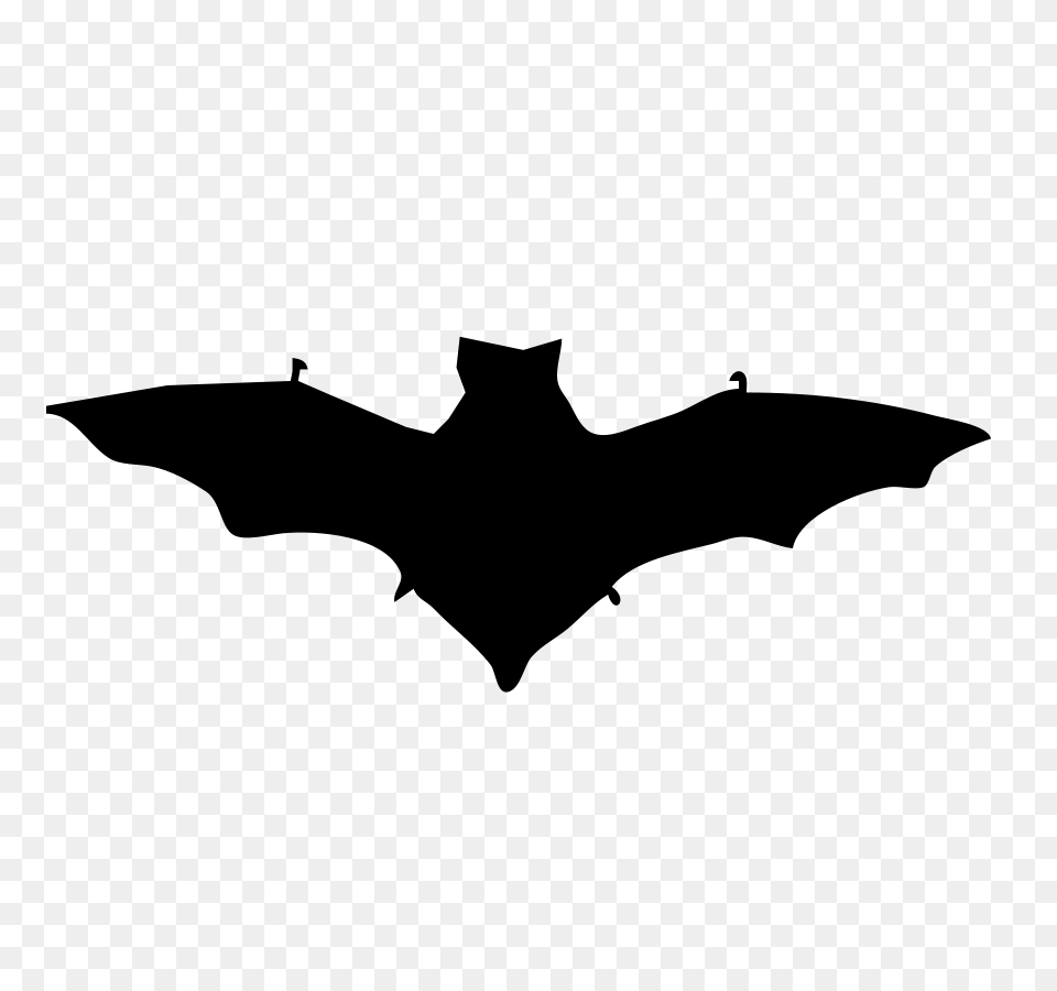 Bat Contour Clipart For Web, Gray Png