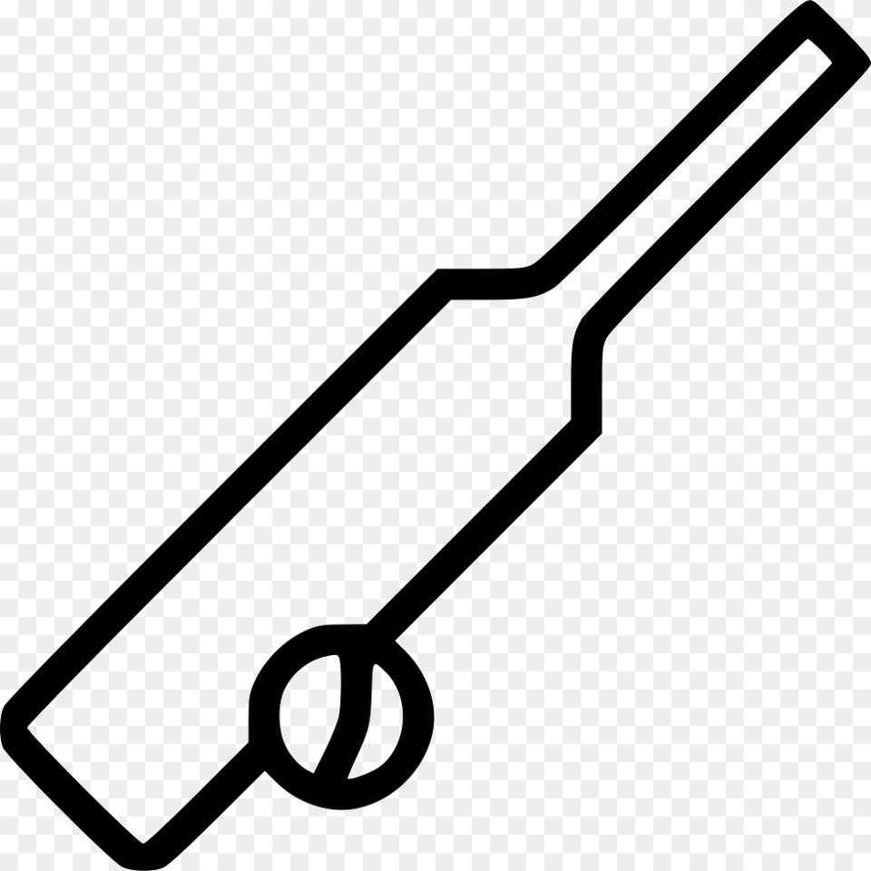 Bat Cricket Ball Equipment Cricket Bat And Ball Black And White, Device, Grass, Lawn, Lawn Mower Free Transparent Png