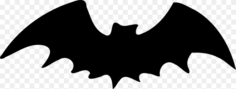 Bat Halloween Silhouette Line Art, Gray Free Transparent Png