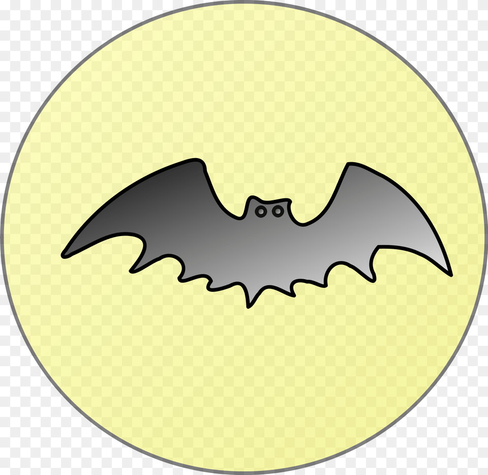 Bat In Front Of Moon Clip Arts Bat In Moon Clip Art, Logo, Symbol, Animal, Mammal Png