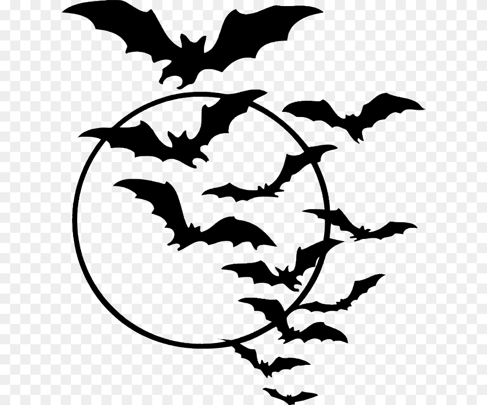 Bat Moon Download Bats And Moon Clipart, Gray Free Png