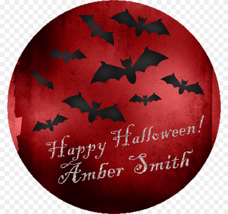 Bat Moon Happy Halloween Stickers Or Favor Tags Party Christmas Eve, Book, Publication, Leaf, Plant Free Transparent Png