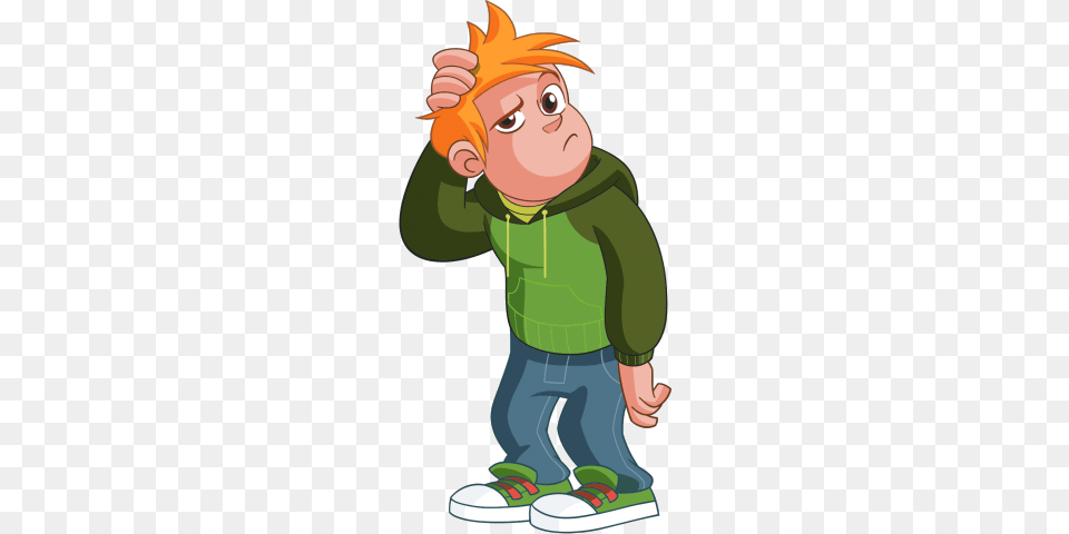 Bat Pat Character Leo Scratching Head, Cartoon, Baby, Person, Face Free Transparent Png