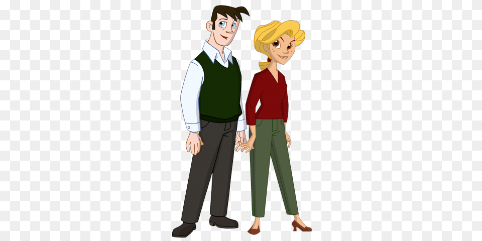 Bat Pat Characters George And Elisabeth Silver, Adult, Person, Man, Male Png Image