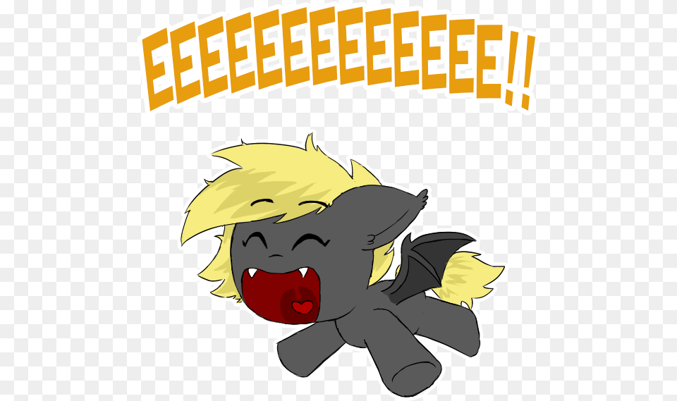 Bat Pony Cute Eeee Exclamation Point Cartoon, Book, Publication, Comics, Animal Png Image