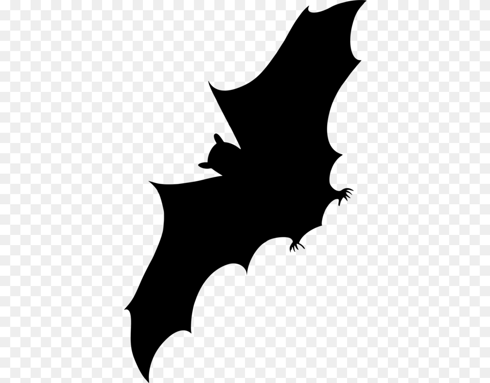 Bat Silhouette Illustrator Black And White, Gray Png