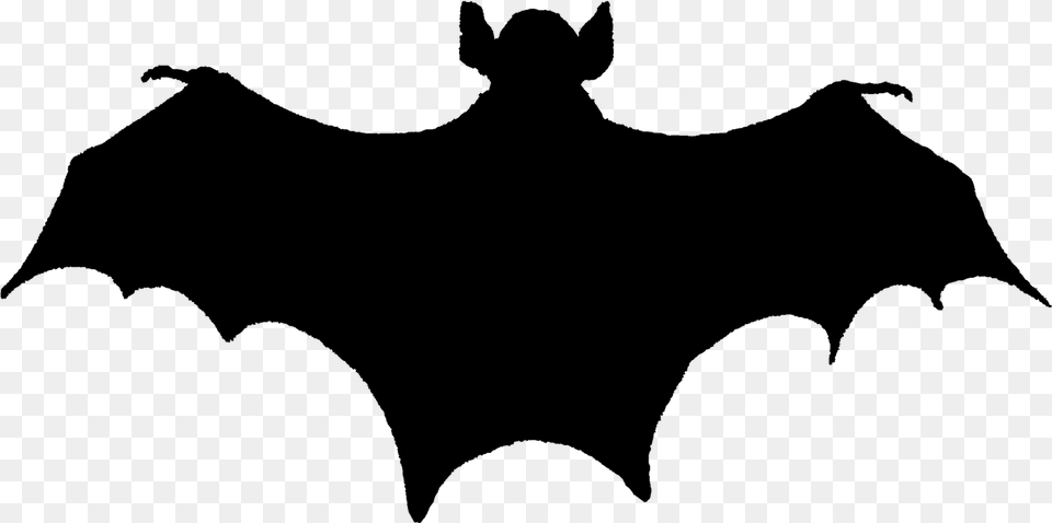 Bat Silouete, Gray Free Transparent Png
