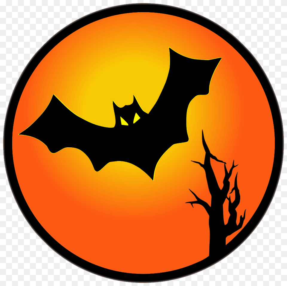 Bat Sunset Halloween Transparent Halloween Bat Clipart, Logo, Symbol, Batman Logo Free Png