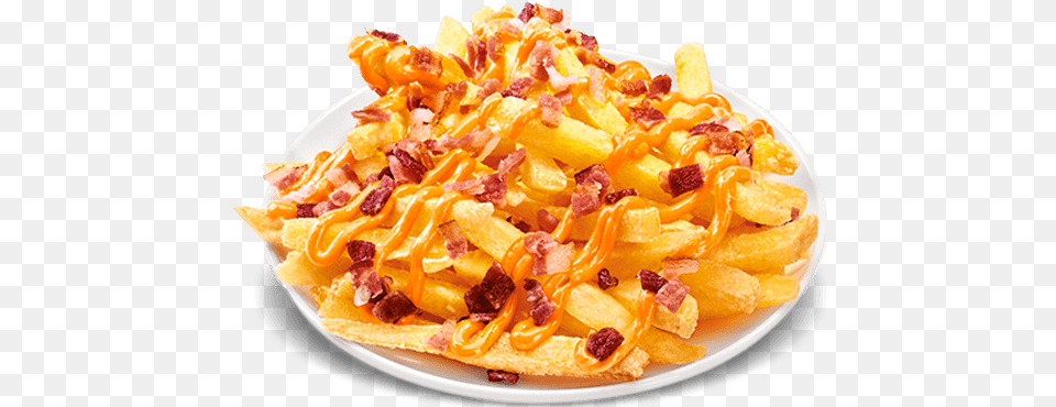 Batata Frita Palito Com Cheddar E Bacon, Food, Fries, Snack Free Png Download