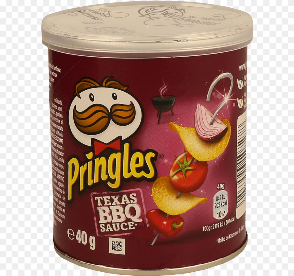 Batata Frita Texas Barbecue Pringles 40gr Pringles, Tin, Can, Qr Code Png Image