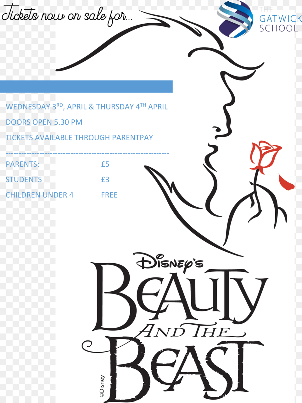 Batb Tickets Now On Sale Beauty And The Beast Wording, Book, Publication, Advertisement, Poster Free Png