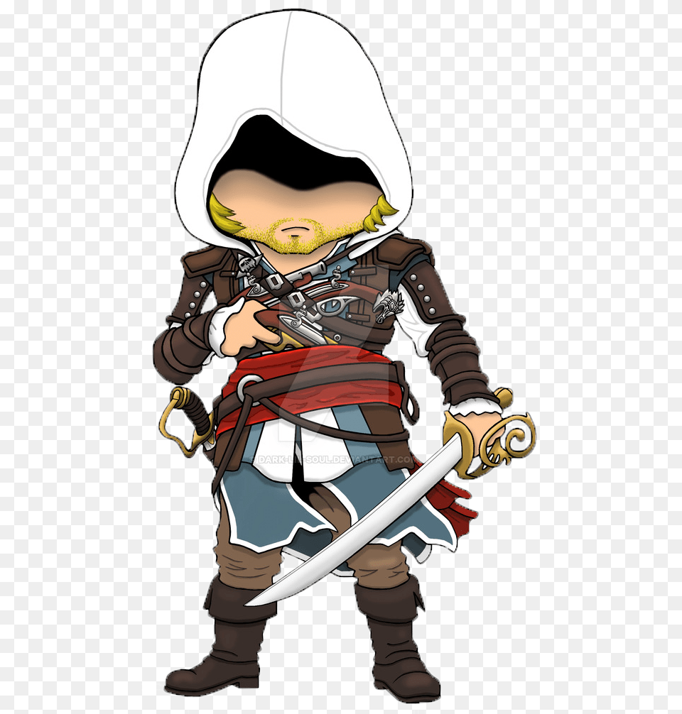 Batdrow Assassins Creed Chibi, Baby, Person, Book, Comics Free Transparent Png