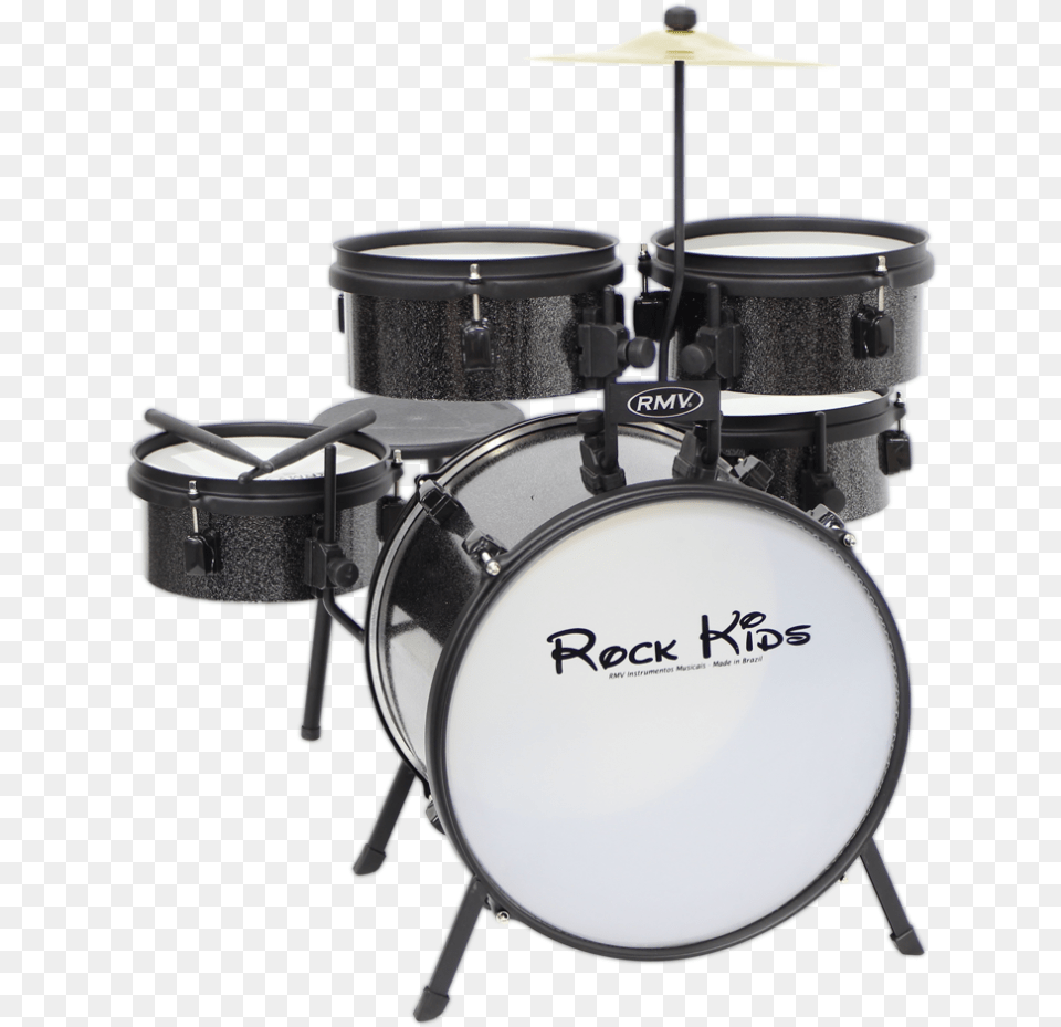 Bateria Infantil Rmv Preta Rock In Roll Bateria, Drum, Musical Instrument, Percussion Png