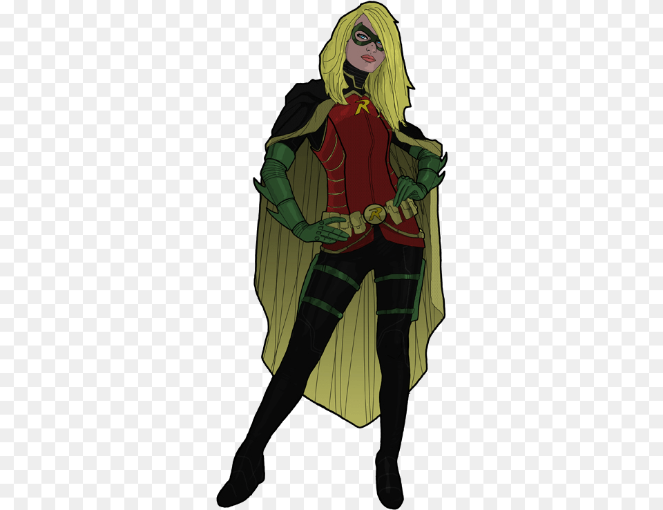 Batgirlsteph Robin Girl Stephanie Brown, Cape, Clothing, Adult, Person Free Png