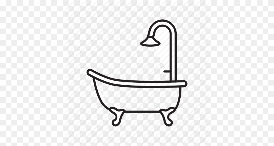Bath Bathroom Bathtub Clean Hygiene Shower Water Icon, Bathing, Person, Tub Png Image