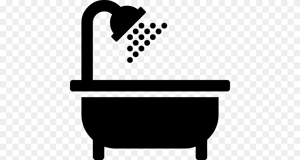 Bath Bathroom Bathtub Icon With And Vector Format For, Gray Png Image