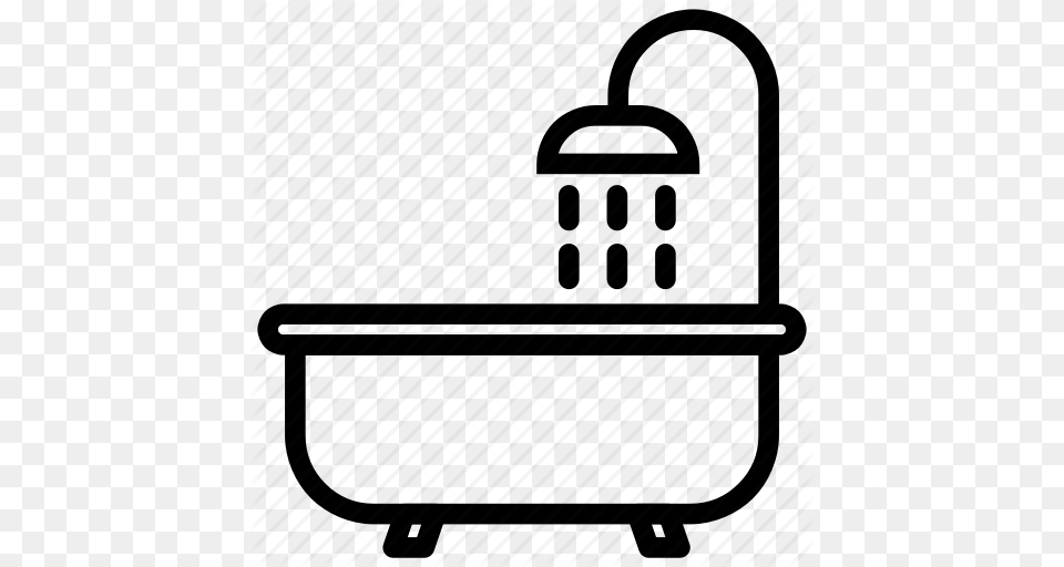 Bath Bathroom Bathub Property Shower Wash Water Icon, Bathing, Tub, Bathtub, Person Free Png Download