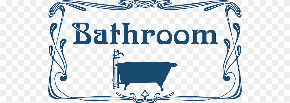 Bath Bathroom Tub Doorplate Door Plate Name Plate Bathroom Clipart, Bathing, Bathtub, Person, Text Free Png