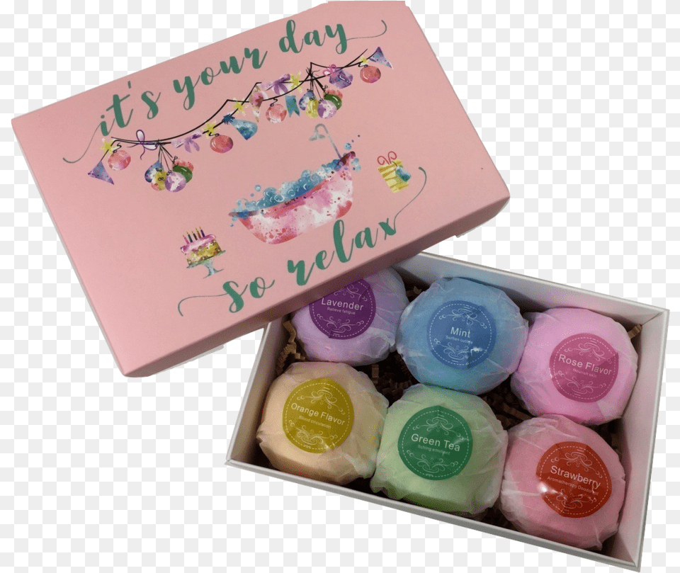 Bath Bomb Set Spa Birthday Gift Basket Box For Her Women Eye Shadow, Food, Sweets, Candy, Soap Free Png