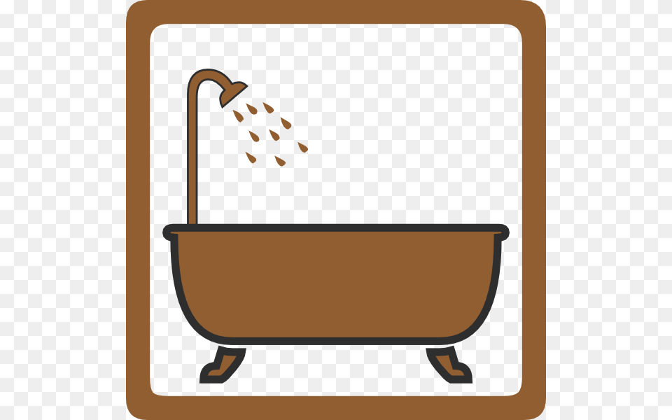 Bath Brown Clip Art, Bathing, Bathtub, Person, Tub Free Png Download