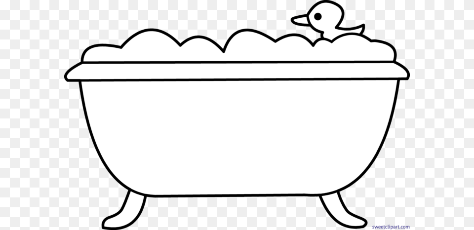Bath Tub Lineart Clip Art, Bathing, Bathtub, Person, Hot Tub Png Image