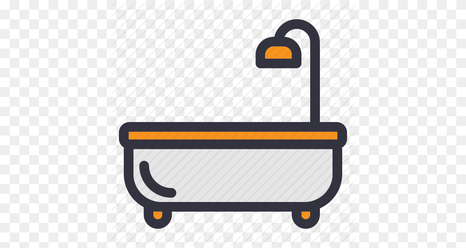 Bathroom Bathtub Furniture Home Household Shower Toilet Icon, Bathing, Person, Tub Png