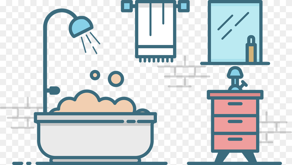 Bathroom Clipart, Person, Washing, Tub, Bathing Png Image