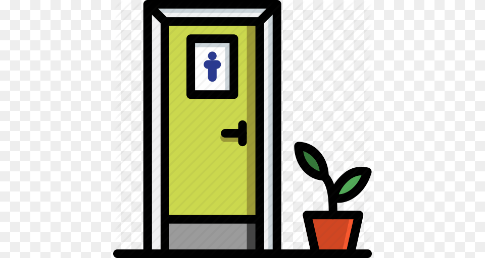 Bathroom Color Door Mens Objects Toilet Ultra Icon Free Png Download