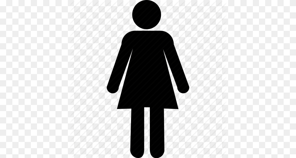 Bathroom Female Public Sign Restroom Sign Woman Icon, Clothing, Coat, Silhouette, Person Png
