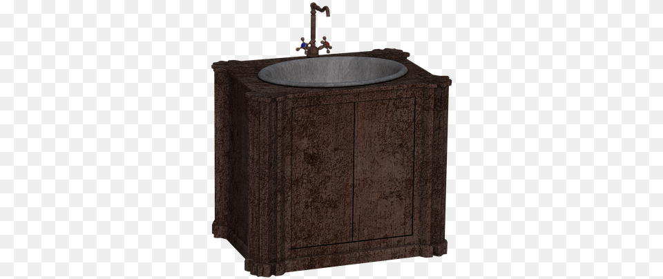 Bathroom Sink Cabinet Faucet Digital Art Isolated Old Sink, Sink Faucet, Tub, Hot Tub, Bathing Free Png