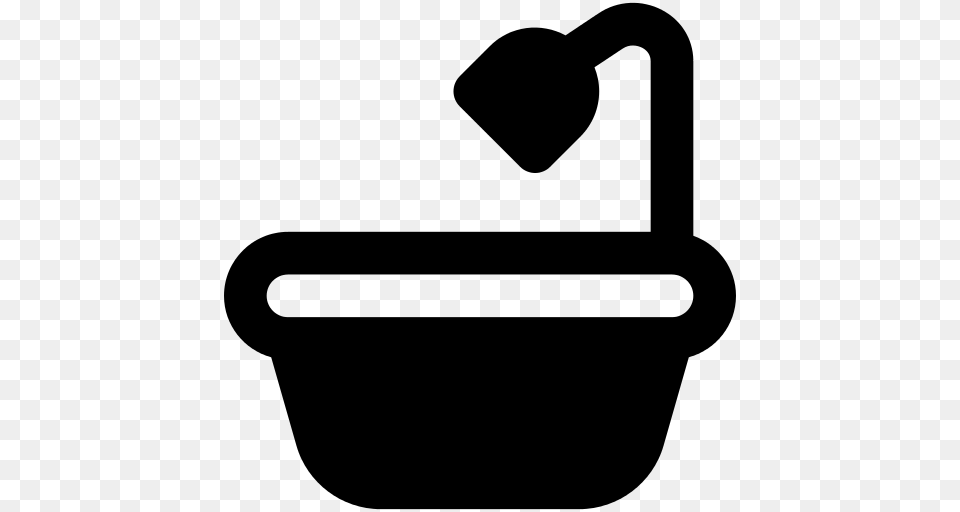 Bathtub Bathroom Icon, Gray Free Png Download