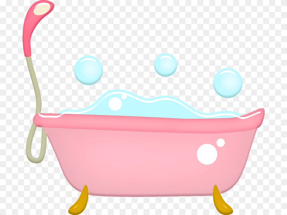 Bathtub Bubbles Pink Feminine Bath Water Women Pink Bath Tub, Bathing, Person Png Image