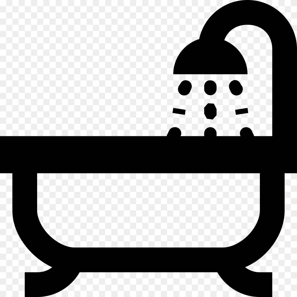 Bathtub Icon, Gray Png Image
