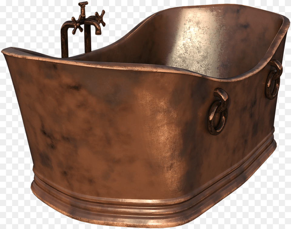 Bathtub Tub Drain Bathtub Copper, Bathing, Bronze, Person Png Image