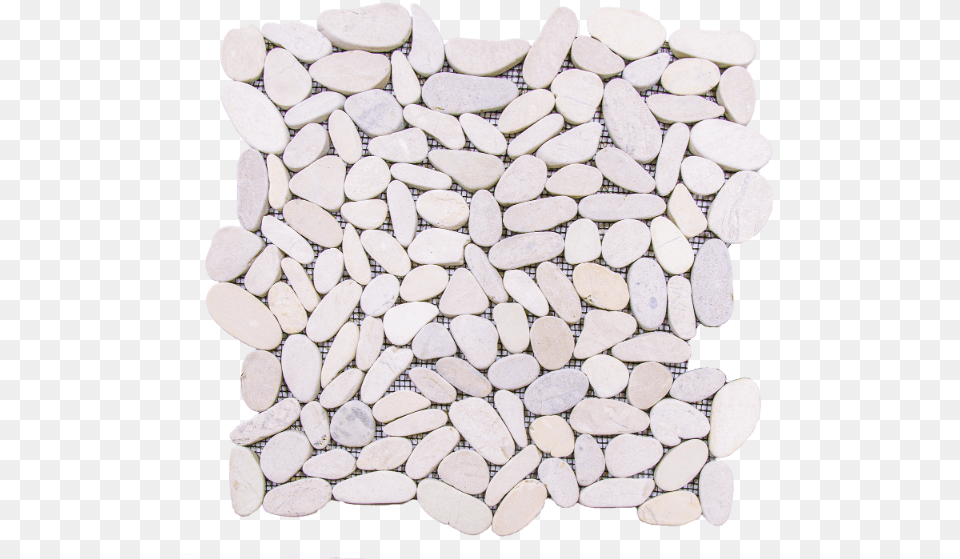 Bati Orient White Sliced River Stone 12 In Pebble Free Transparent Png
