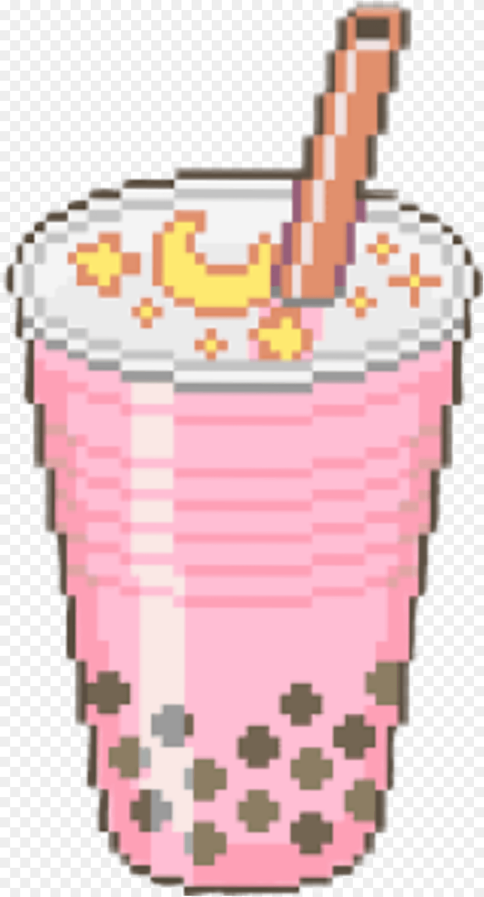 Batido Milkshake Pink Cool Tumblr Aesthetic 8 Bit Bubble Tea, Beverage, Juice, Milk, Smoothie Free Png Download