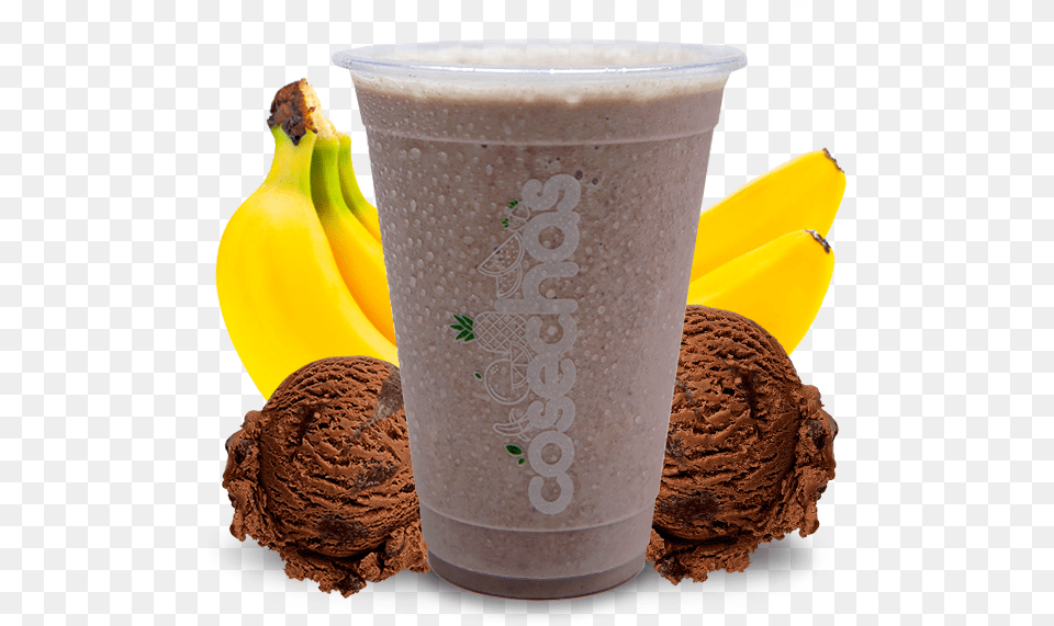 Batidos De Pltano Y Chocolate Health Shake, Banana, Produce, Plant, Juice Png