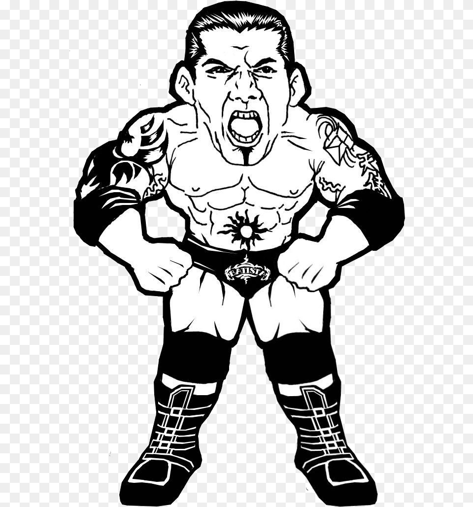 Batista Cartoon By Undertaker02 On Clipart Library Wwe Cartoon, Adult, Person, Man, Male Free Transparent Png