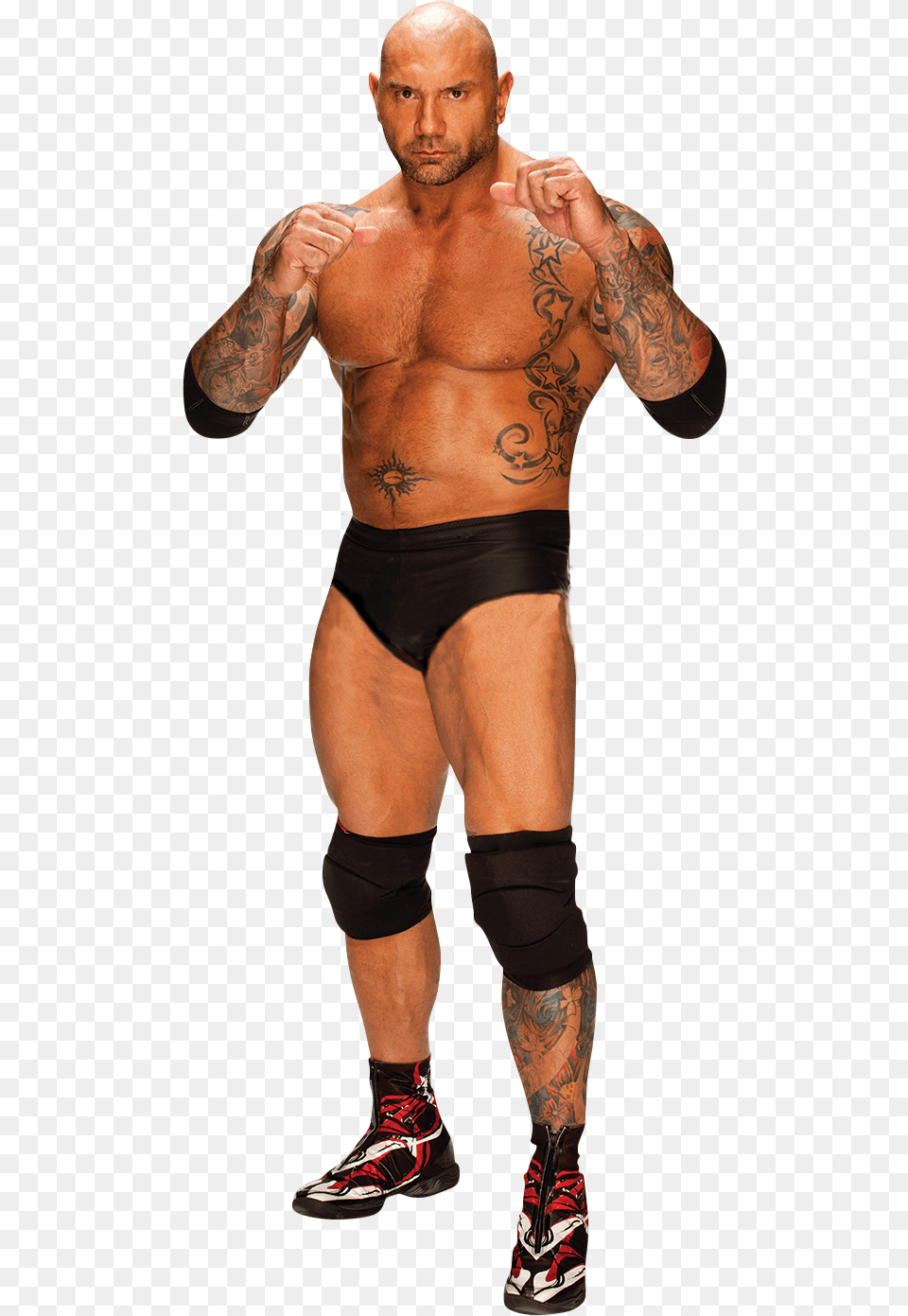 Batista Image Wwe Batista, Tattoo, Clothing, Skin, Footwear Free Png Download