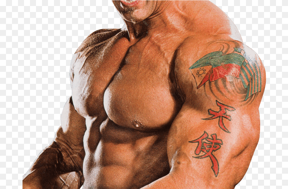 Batista Tattoo Philippine Flag Batista Wwe, Skin, Person, Man, Male Free Png Download
